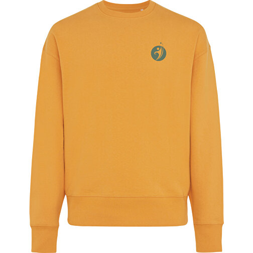 Iqoniq Kruger Relax-Rundhals-Sweater Aus Recycelt. Baumwolle, Sundial Orange , sundial orange, 50% recycelte und 50% biologische Baumwolle, XS, 67,50cm x 1,00cm (Länge x Höhe), Bild 3