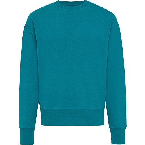 Iqoniq Kruger Relax-Rundhals-Sweater Aus Recycelt. Baumwolle, Verdigris , verdigris, 50% recycelte und 50% biologische Baumwolle, XXS, 65,50cm x 1,00cm (Länge x Höhe), Bild 1