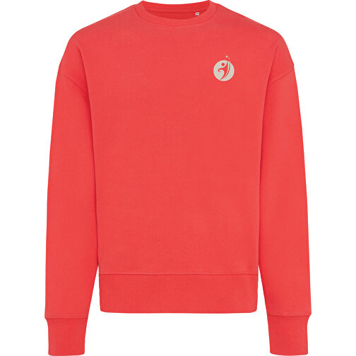 Iqoniq Kruger Relax-Rundhals-Sweater Aus Recycelt. Baumwolle, Luscious Red , luscious red, 50% recycelte und 50% biologische Baumwolle, XXS, 65,50cm x 1,00cm (Länge x Höhe), Bild 3