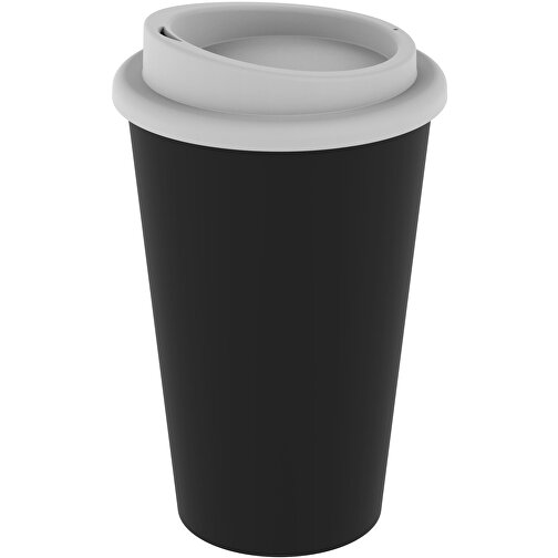 Kaffeebecher 'Premium' , schwarz/weiss, Kunststoff, 15,50cm (Höhe), Bild 1