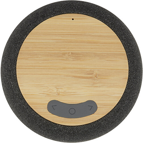 Speaker Bluetooth® con stazione di ricarica wireless in bambù/PET riciclato Ecofiber, Immagine 4