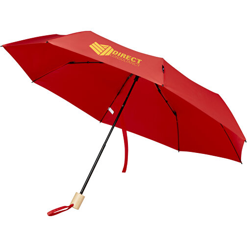 Birgit 21´´ Faltbarer Winddichter Regenschirm Aus Recyceltem PET , rot, Recyceltes PET Pongee Polyester, 28,00cm (Höhe), Bild 2