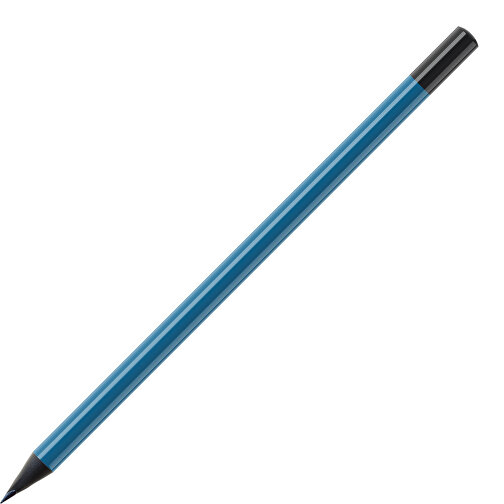 Bleistift, Schwarz Durchgefärbt, Rund, Farbig Lackiert , dunkelblau / schwarz, Holz, 17,50cm (Länge), Bild 1