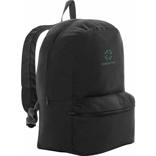 Impact Aware™ 285g/m² RCanvas-Rucksack, Ungefärbt, Schwarz , schwarz, Canvas - recycelt, 30,00cm x 41,00cm (Länge x Höhe), Bild 5