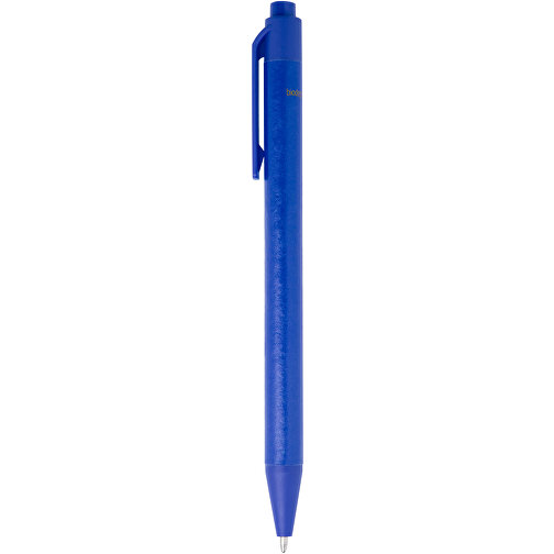Chartik Kugelschreiber Aus Recyceltem Papier Mit Matter Oberfläche, Einfarbig , blau, Recyceltes Papier, 14,00cm (Länge), Bild 2