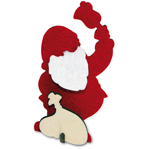 Carte de voeux avec puzzle en bois et feutrine -design standard - Père Noël, Image 3