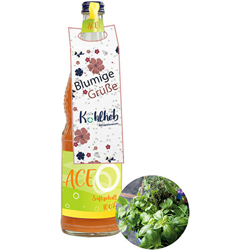 Étiquettes pour bouteilles en papier graine - Mélange d herbes aromatiques 4/0-c, Image 1