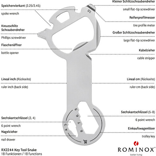 ROMINOX® Key Tool Snake (18 Funktionen) , grün, Edelstahl, 7,00cm x 0,23cm x 3,20cm (Länge x Höhe x Breite), Bild 9