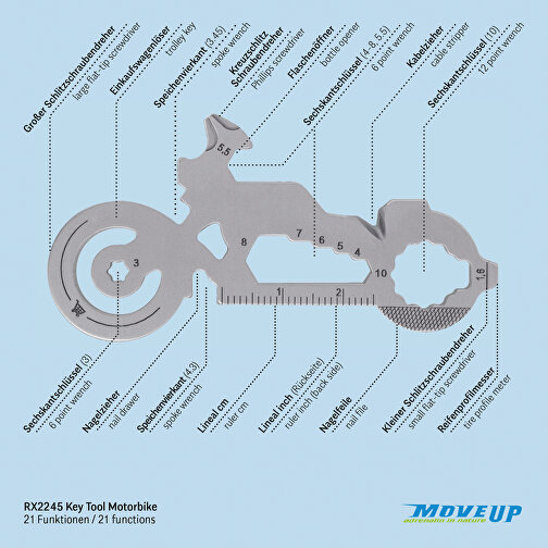 ROMINOX® Strumento chiave moto / moto (21 funzioni), Immagine 10