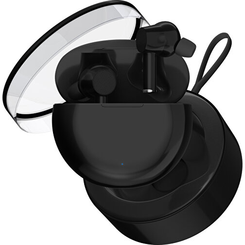 True-Wireless In-Ear Kopfhörer Truly , schwarz / schwarz, Kunststoff, 6,00cm x 3,00cm x 6,00cm (Länge x Höhe x Breite), Bild 2