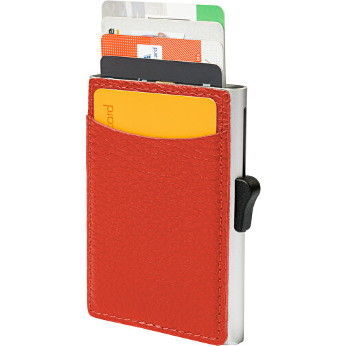 C-Secure RFID Kartenhalter , rot, Metall, 9,50cm x 6,50cm (Länge x Breite), Bild 1