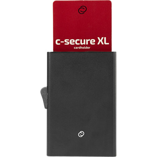 C-Secure RFID Kartenhalter , schwarz, Metall, 9,50cm x 0,90cm x 6,40cm (Länge x Höhe x Breite), Bild 2