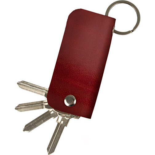Schlüsseletui , rot, Anilin-Rindleder Toscana, 8,50cm x 4,00cm (Länge x Breite), Bild 1