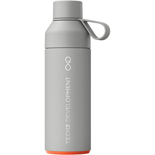 Ocean Bottle 500 Ml Vakuumisolierte Flasche , rock grey, 70% Recycled stainless steel, 10% PET Kunststoff, 10% Recycelter PET Kunststoff, 10% Silikon Kunststoff, 21,70cm (Höhe), Bild 2