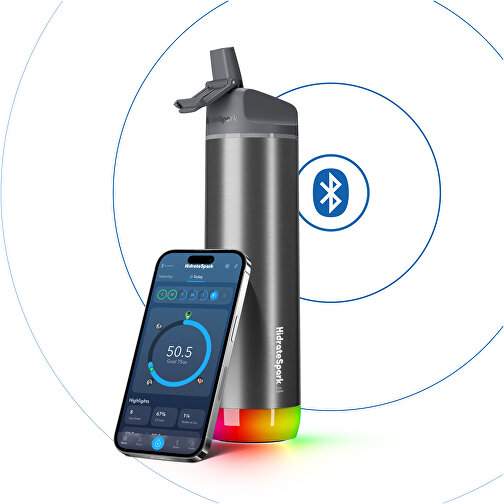 HidrateSpark® PRO smart 600 ml vakuumisolerad vattenflaska i rostfritt stål, Bild 4