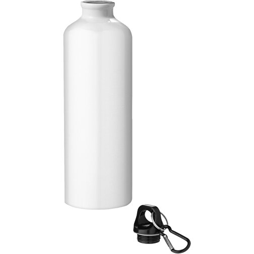 Oregon 770 Ml RCS-zertifizierte Trinkflasche Aus Recyceltem Aluminium Mit Karabinerhaken , weiß, Recycled Aluminium, 25,00cm (Höhe), Bild 3
