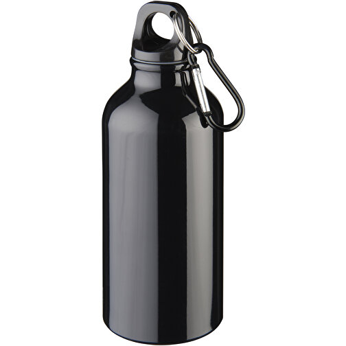 Oregon 400 Ml RCS-zertifizierte Trinkflasche Aus Recyceltem Aluminium Mit Karabinerhaken , schwarz, Recycled Aluminium, 17,60cm (Höhe), Bild 1