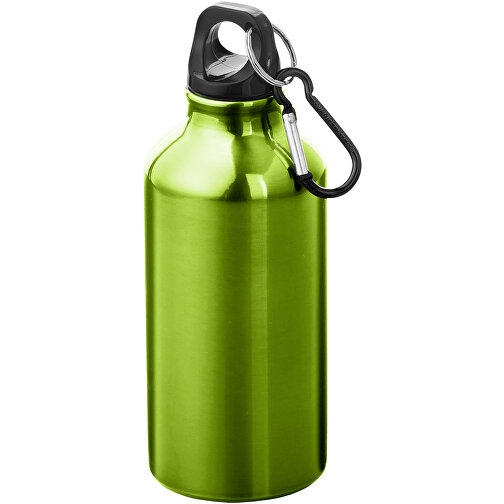 Oregon 400 Ml RCS-zertifizierte Trinkflasche Aus Recyceltem Aluminium Mit Karabinerhaken , apfelgrün, Recycled Aluminium, 17,60cm (Höhe), Bild 1