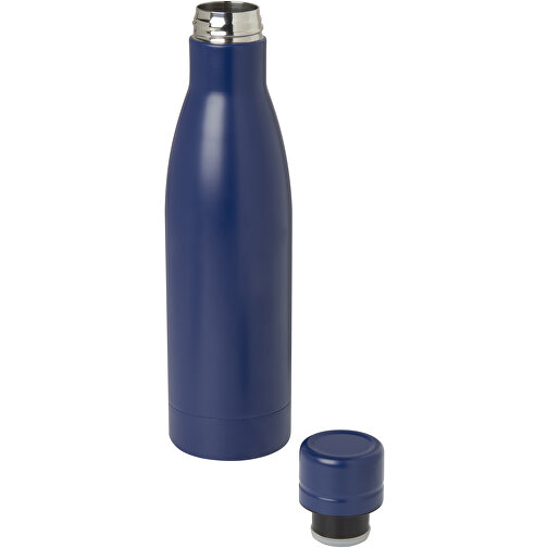 Vasa RCS-zertifizierte Kupfer-Vakuum Isolierflasche Aus Recyceltem Edelstahl, 500 Ml , blau, 87% Recycled stainless steel, 13% PP Kunststoff, 26,40cm (Höhe), Bild 5
