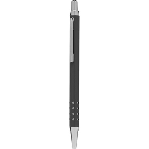 Messing-Kugelschreiber BUDAPEST , anthrazit matt, Messing / Stahl, 13,50cm (Länge), Bild 1