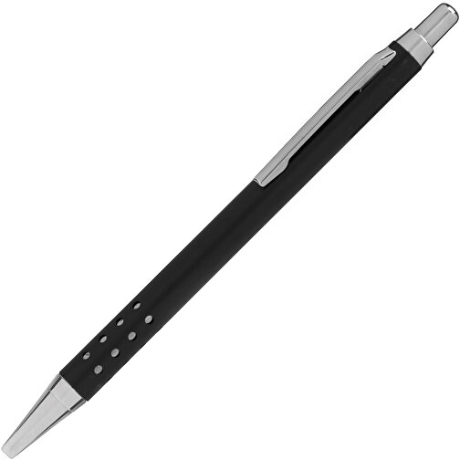 Messing-Kugelschreiber BUDAPEST , schwarz matt, Messing / Stahl, 13,50cm (Länge), Bild 2
