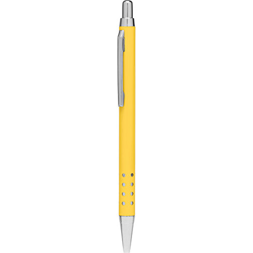 Messing-Kugelschreiber BUDAPEST , gelb glänzend, Messing / Stahl, 13,50cm (Länge), Bild 1