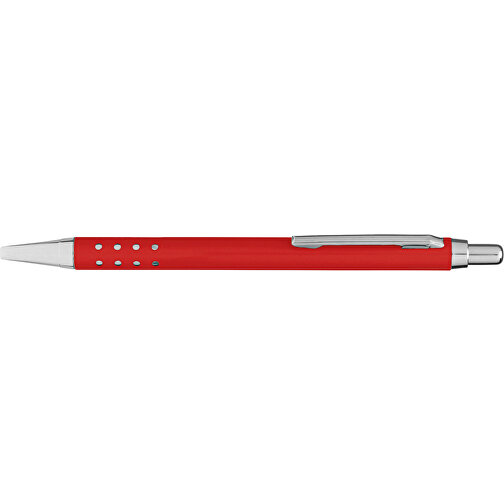 Messing-Kugelschreiber BUDAPEST , rot glänzend, Messing / Stahl, 13,50cm (Länge), Bild 3