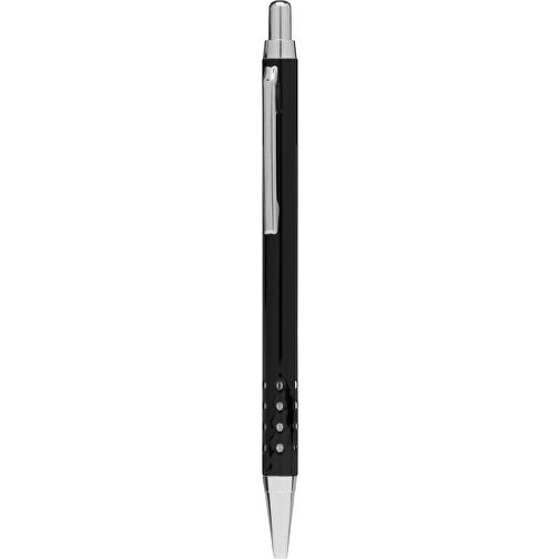 Messing-Kugelschreiber BUDAPEST , schwarz glänzend, Messing / Stahl, 13,50cm (Länge), Bild 1