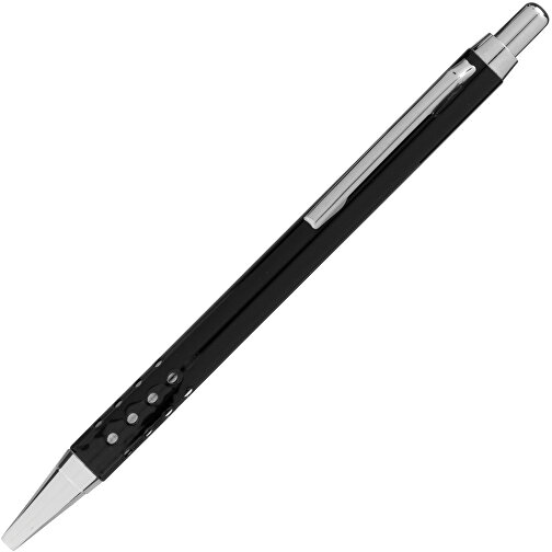 Messing-Kugelschreiber BUDAPEST , schwarz glänzend, Messing / Stahl, 13,50cm (Länge), Bild 2