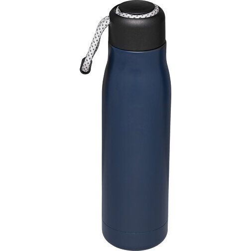Vakuum-Isolierflasche ROBUSTA , blau, Edelstahl / Silikon / Kunststoff / Polyester, 26,00cm (Länge), Bild 1