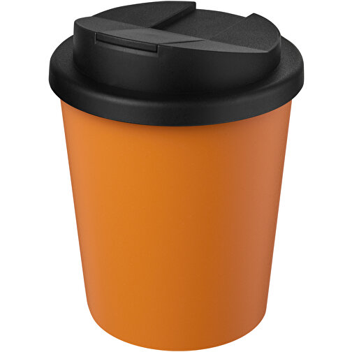 Americano® Espresso 250 Ml Recycelter Isolierbecher Mit Auslaufsicherem Deckel , orange / schwarz, Recycelter PP Kunststoff, 11,80cm (Höhe), Bild 1
