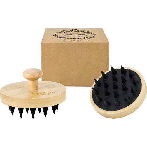 Massageborste Scalp, hårbottenborste med silikonnoppar för välgörande huvudmassage, Bild 6