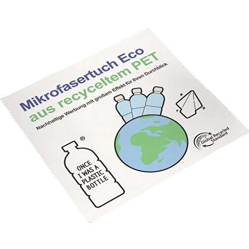 Paño de microfibra ECO de PET reciclado (rPET) 15 x 15 cm, con bolsa protectora transparente de PVC, Imagen 3