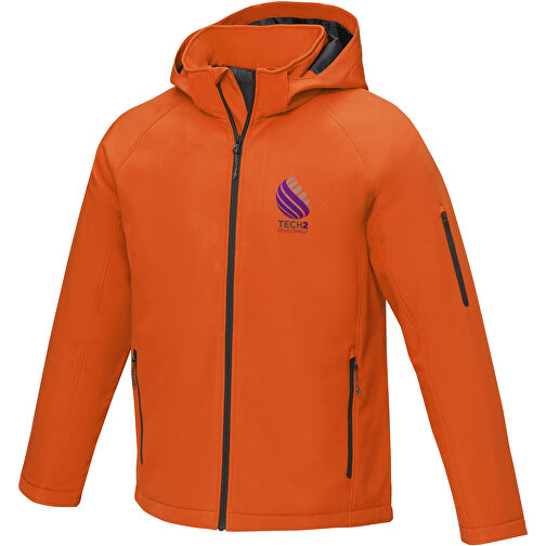 Notus Wattierte Softshell Herrenjacke , orange, Mechanisches Stretch Woven 100% Polyester, 250 g/m2, Padding/filling, Taft 100% Polyester, M, , Bild 2