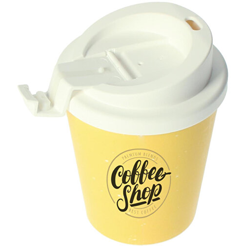 Kaffeebecher 'Premium Deluxe' Small , standard-gelb/weiß, Kunststoff, 12,00cm (Höhe), Bild 3