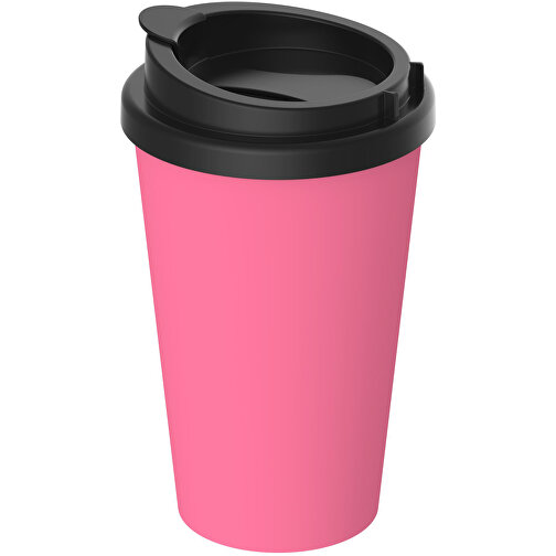 Kaffeebecher 'PremiumPlus' , rosa/schwarz, Kunststoff, 15,50cm (Höhe), Bild 1