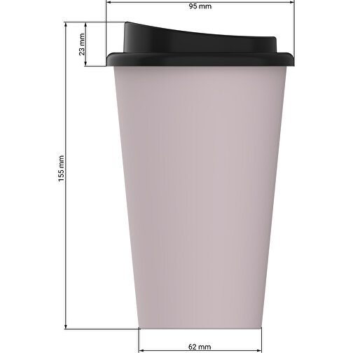 Bio-Kaffeebecher 'Premium' , aprikose, Kunststoff, 15,50cm (Höhe), Bild 3