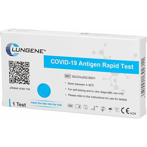Test rapide d\'antigène Clongene, kit de 1, test nasal, Image 1