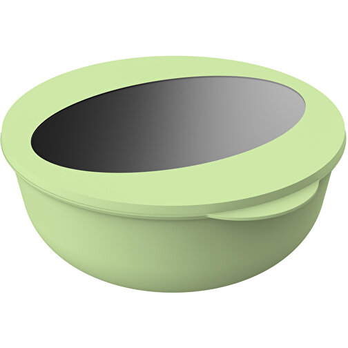 Food-Bowl 'ToGo', 2,2 L , geselliges grün/transparent, Kunststoff, 9,20cm (Höhe), Bild 1