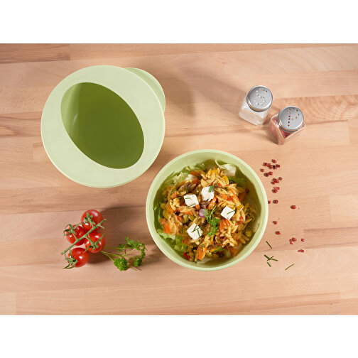 Food-Bowl 'ToGo', 1,0 L , raffiniertes rot/transparent, Kunststoff, 8,20cm (Höhe), Bild 3