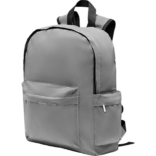 Bright Backpack , silber matt, Polyester, 32,00cm x 40,00cm x 12,00cm (Länge x Höhe x Breite), Bild 2