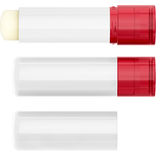 Lippenpflegestift 'Lipcare Original' Mit Polierter Oberfläche , weiß / rot, Kunststoff, 6,90cm (Höhe), Bild 4