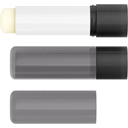 Lippenpflegestift 'Lipcare Original' Mit Gefrosteter Oberfläche , grau / schwarz, Kunststoff, 6,90cm (Höhe), Bild 4