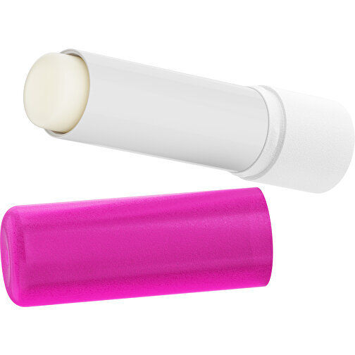 Lippenpflegestift 'Lipcare Original' Mit Gefrosteter Oberfläche , pink / weiß, Kunststoff, 6,90cm (Höhe), Bild 1