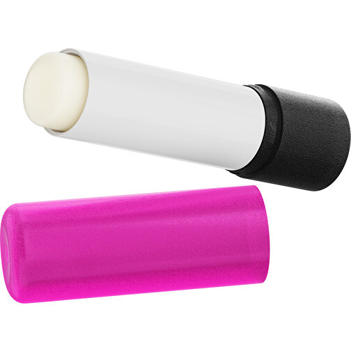 Lippenpflegestift 'Lipcare Original' Mit Gefrosteter Oberfläche , pink / schwarz, Kunststoff, 6,90cm (Höhe), Bild 1