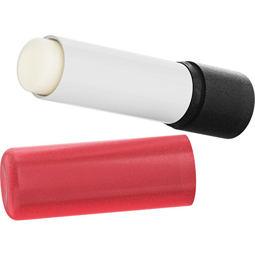 Lippenpflegestift 'Lipcare Original' Mit Gefrosteter Oberfläche , rot / schwarz, Kunststoff, 6,90cm (Höhe), Bild 1
