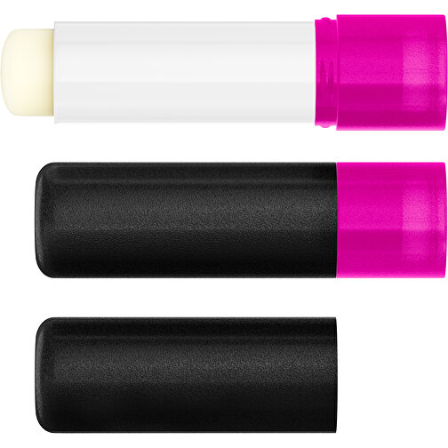 Lippenpflegestift 'Lipcare Original' Mit Gefrosteter Oberfläche , schwarz / pink, Kunststoff, 6,90cm (Höhe), Bild 4