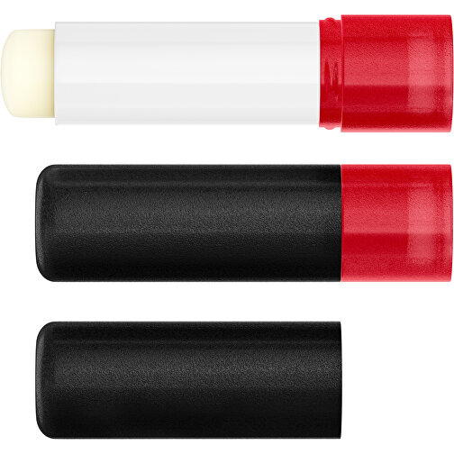Lippenpflegestift 'Lipcare Original' Mit Gefrosteter Oberfläche , schwarz / rot, Kunststoff, 6,90cm (Höhe), Bild 4