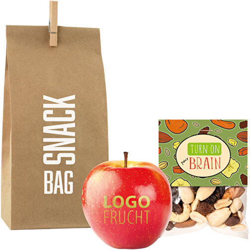 LogoFrucht Power Snack Bag - Rot - Goldberry , braun, Folie (PE), Papier, 8,00cm x 23,00cm x 10,00cm (Länge x Höhe x Breite), Bild 1