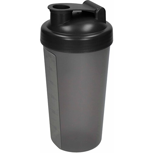 Shaker 'Protein', 0,6 L , schwarz/transluzent-grau, Kunststoff, 20,00cm (Höhe), Bild 1